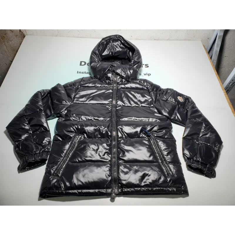 Moncler  Maya Lacquered Down Jacket Black