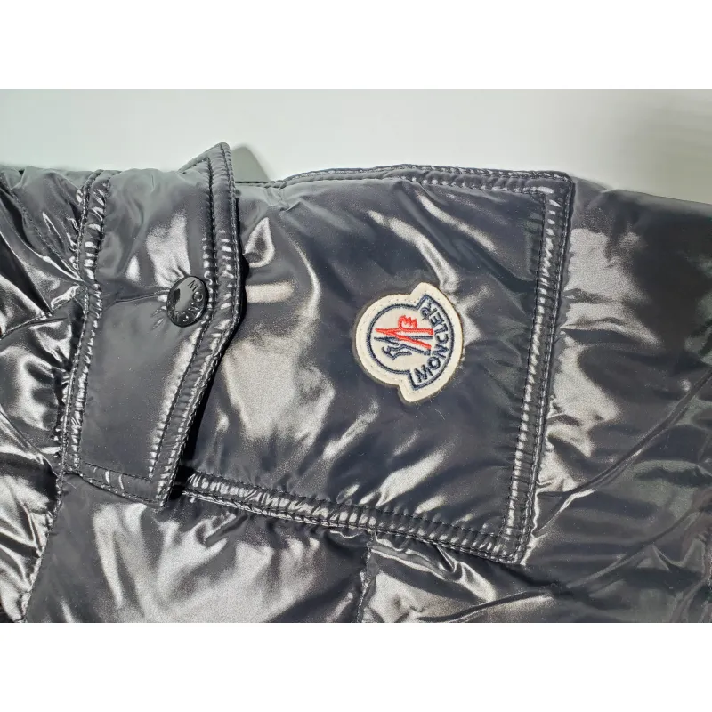 Moncler  Maya Lacquered Down Jacket Black