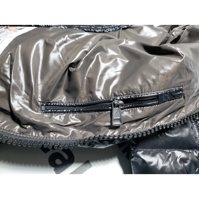 Moncler  Maya Lacquered Down Jacket Black