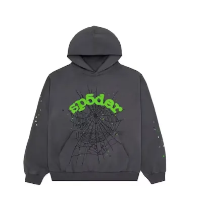 Sp5der Wait Web Hoodie Slate Grey 01