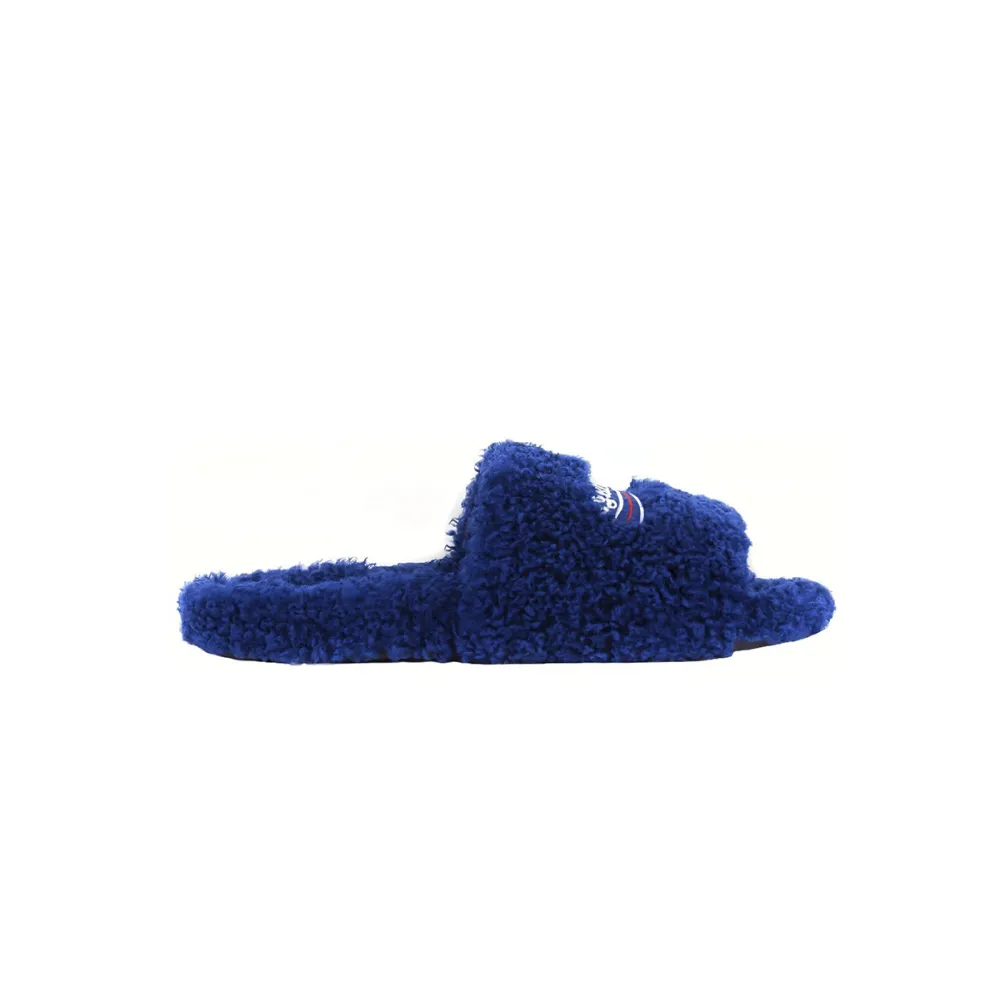  Balenciaga Furry Slide Blue 654747W2DO14096