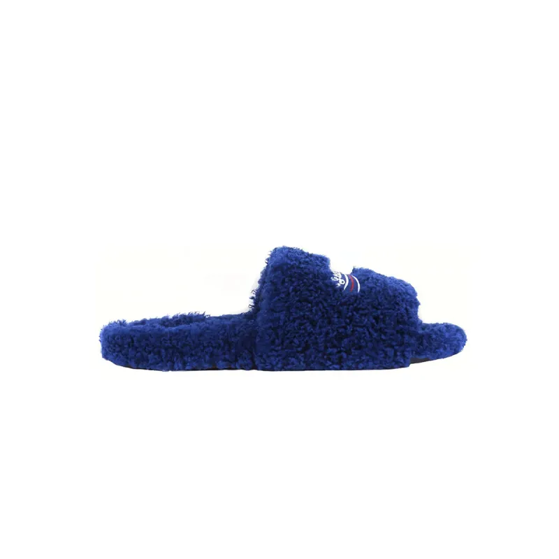  Balenciaga Furry Slide Blue 654747W2DO14096