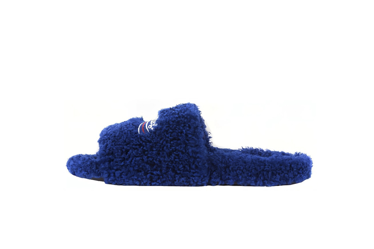 Balenciaga Furry Slide Blue 654747W2DO14096