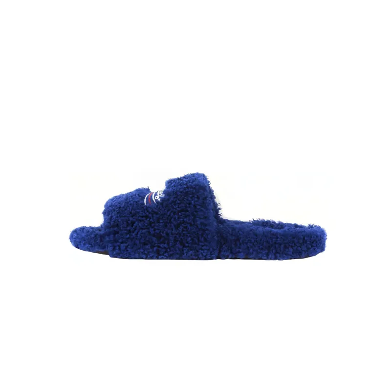  Balenciaga Furry Slide Blue 654747W2DO14096