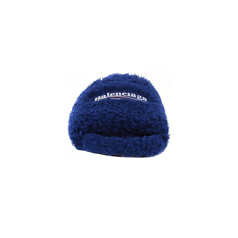  Balenciaga Furry Slide Blue 654747W2DO14096