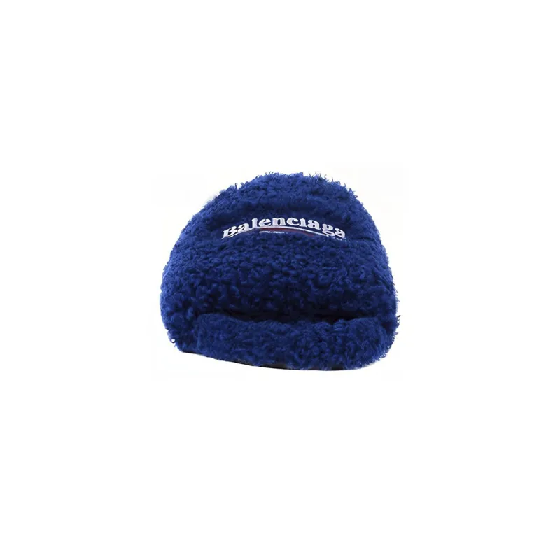  Balenciaga Furry Slide Blue 654747W2DO14096