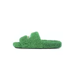 Balenciaga Furry Slide Green 654261W2DO13060
