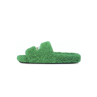 Balenciaga Furry Slide Green 654261W2DO13060 01