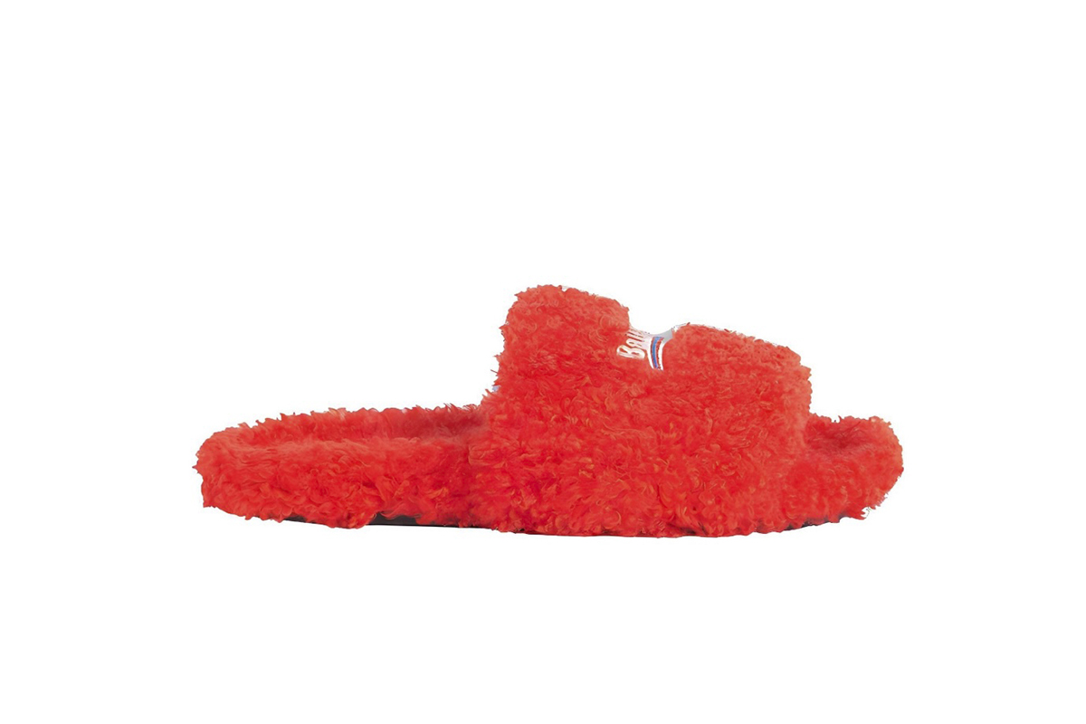 Balenciaga Furry Slide Red White 654261W2DO16596