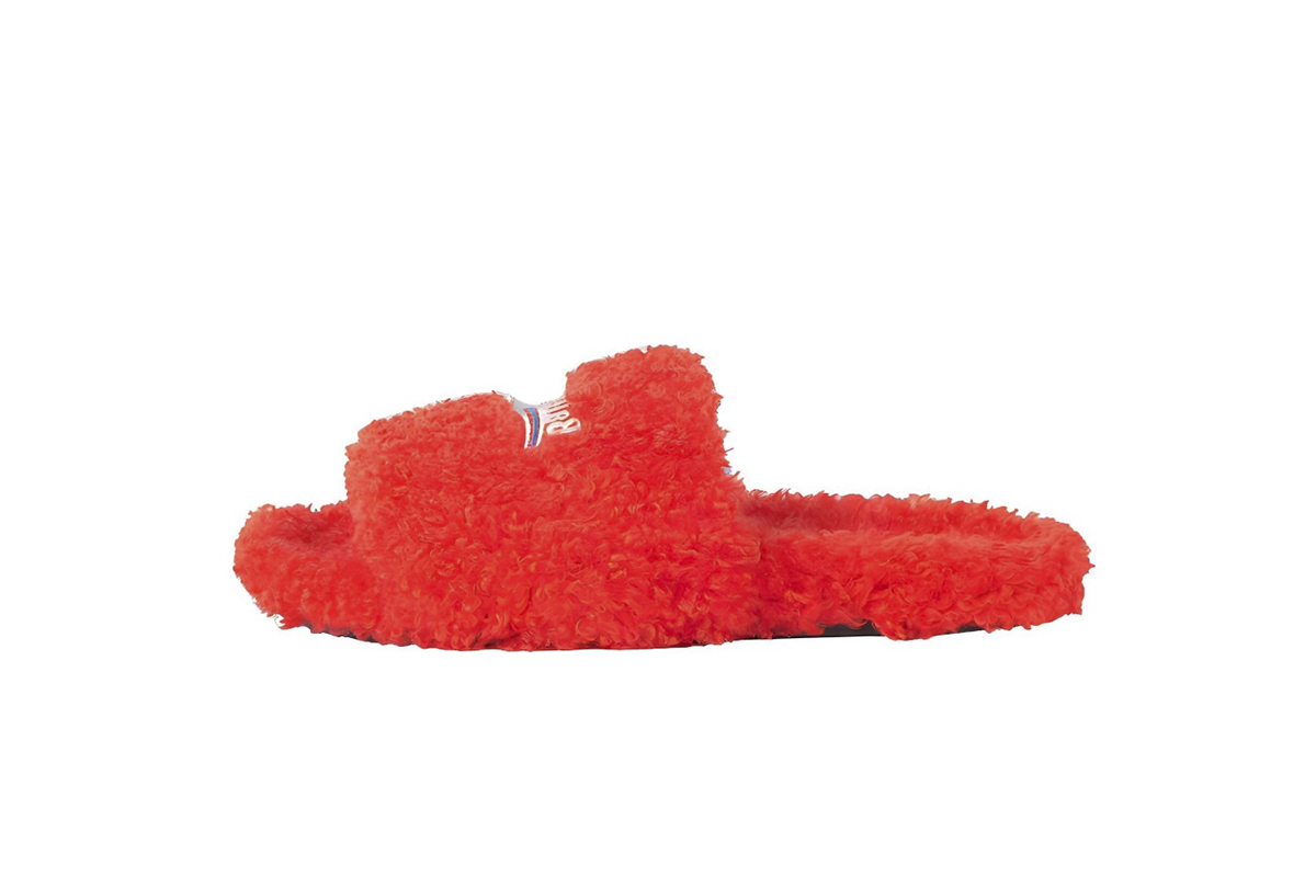 Balenciaga Furry Slide Red White 654261W2DO16596