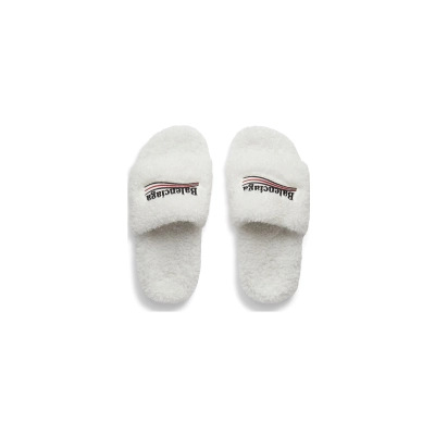 Balenciaga Furry Slide White 654261W2DO19906 02