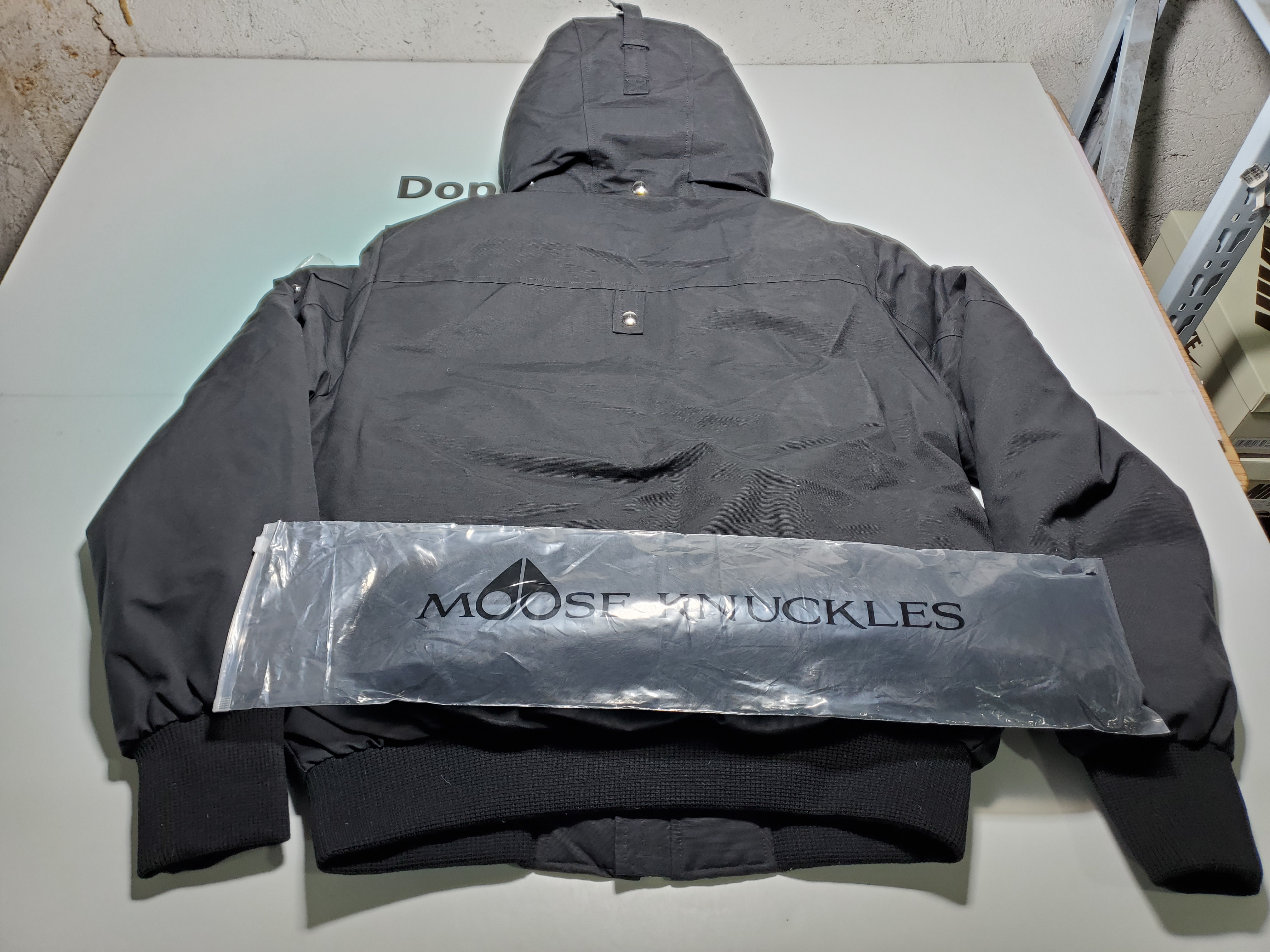 Moose Knuckles Original Ballistic Bomber Jacket Black Fur(NFC)