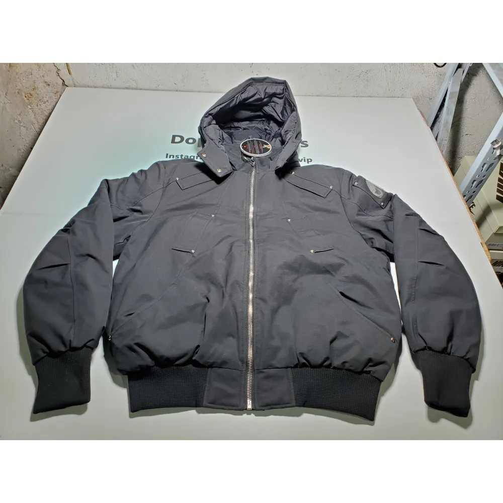  Moose Knuckles Original Ballistic Bomber Jacket Black Fur（NFC)