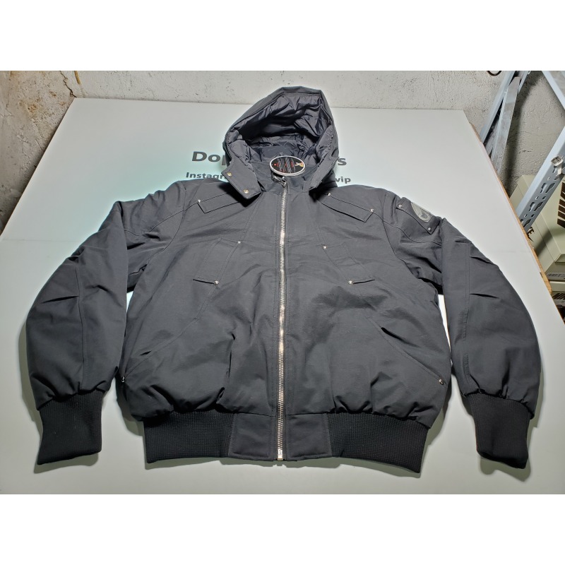  Moose Knuckles Original Ballistic Bomber Jacket Black Fur（NFC)