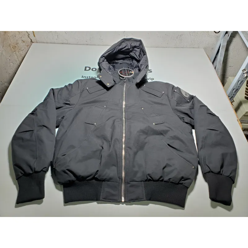  Moose Knuckles Original Ballistic Bomber Jacket Black Fur（NFC)