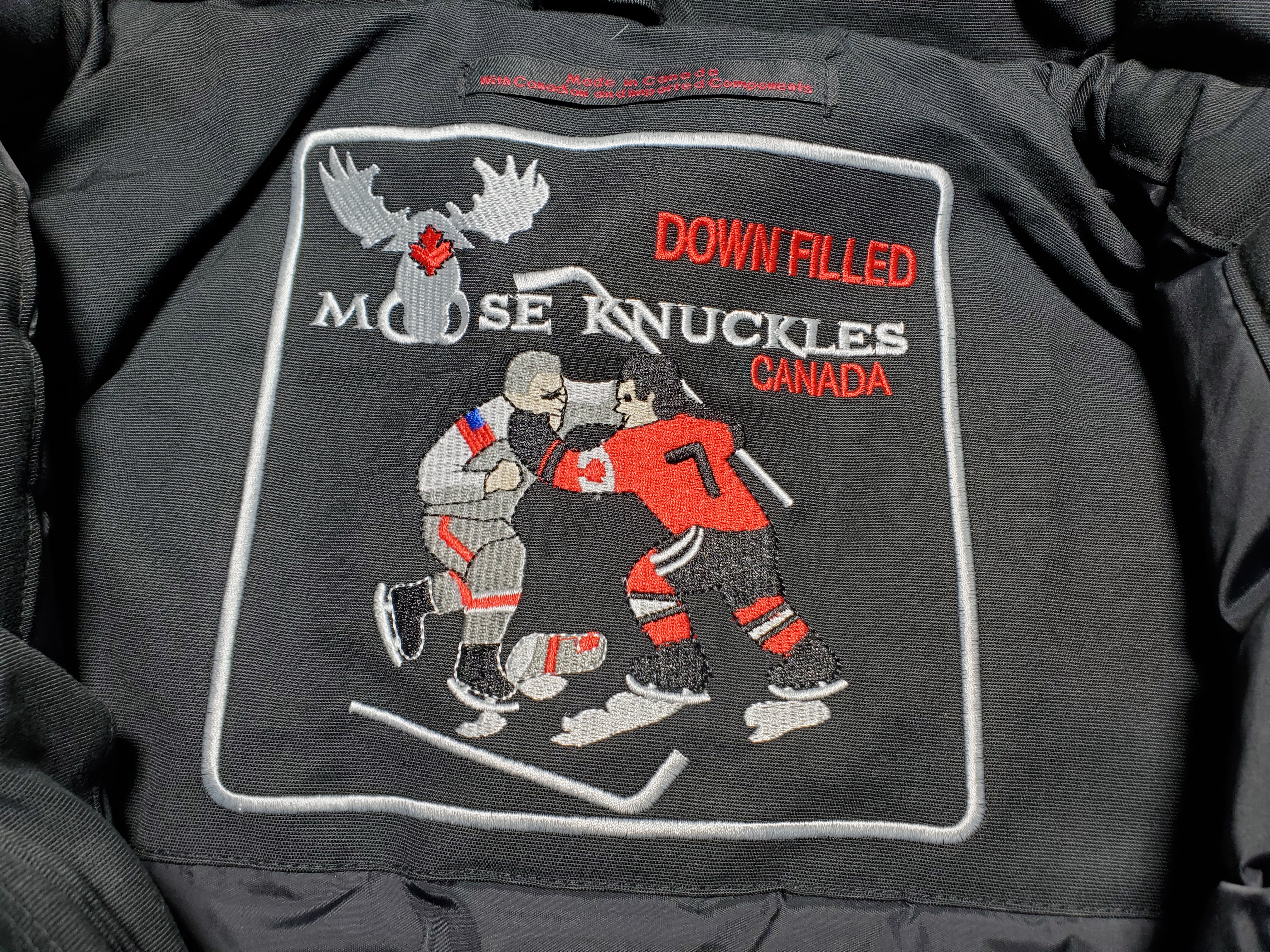 Moose Knuckles Original Ballistic Bomber Jacket Black Fur(NFC)