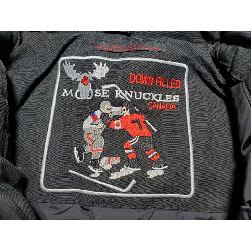  Moose Knuckles Original Ballistic Bomber Jacket Black Fur（NFC)