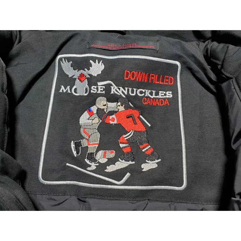  Moose Knuckles Original Ballistic Bomber Jacket Black Fur（NFC)