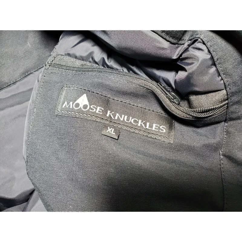  Moose Knuckles Original Ballistic Bomber Jacket Black Fur（NFC)