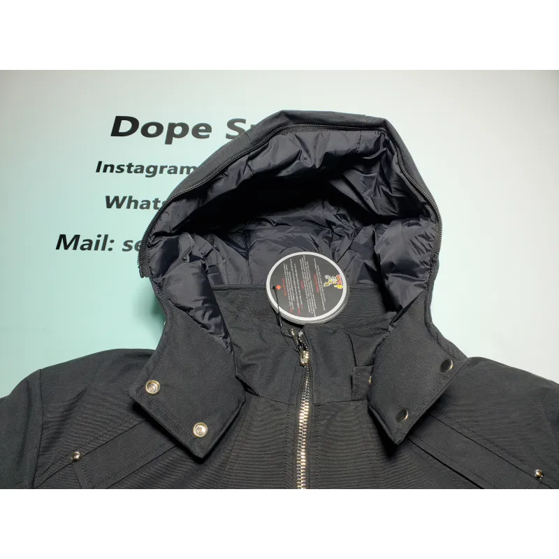  Moose Knuckles Original Ballistic Bomber Jacket Black Fur（NFC)