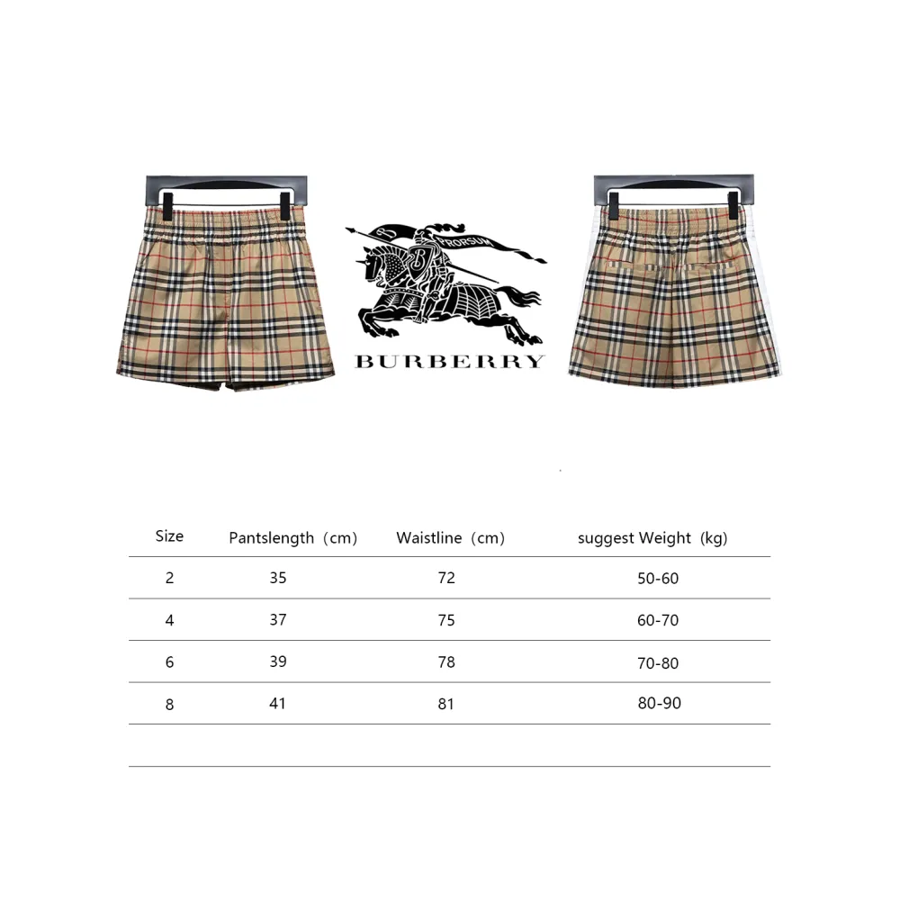 Burberry Classic Black Trimmed Webbing Check Shorts