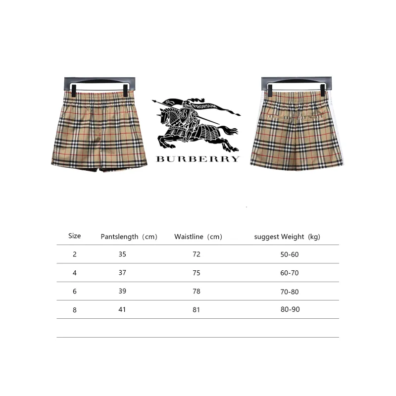 Burberry Classic Black Trimmed Webbing Check Shorts