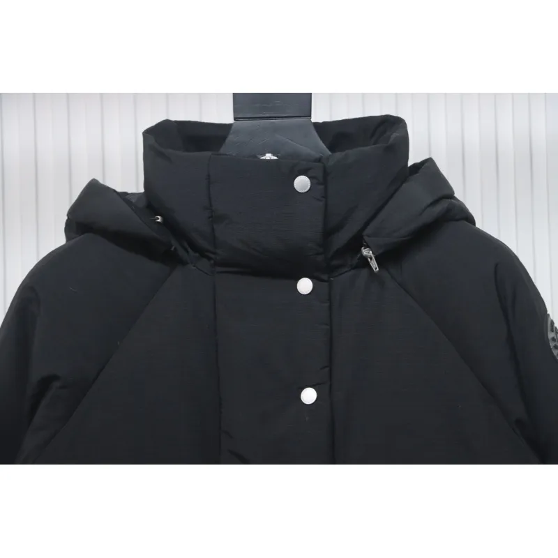 Canada Goose CG Cuffed Solid Color Zip Down Jacket Black 