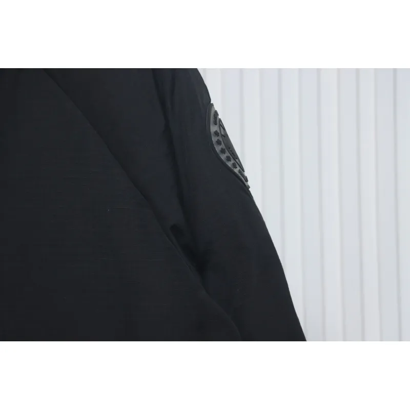 Canada Goose CG Cuffed Solid Color Zip Down Jacket Black 