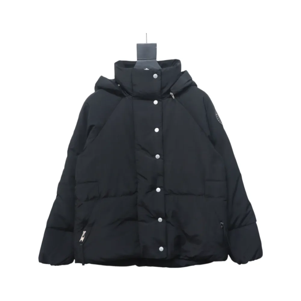 Canada Goose CG Cuffed Solid Color Zip Down Jacket Black 