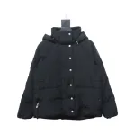 Canada Goose CG Cuffed Solid Color Zip Down Jacket Black 
