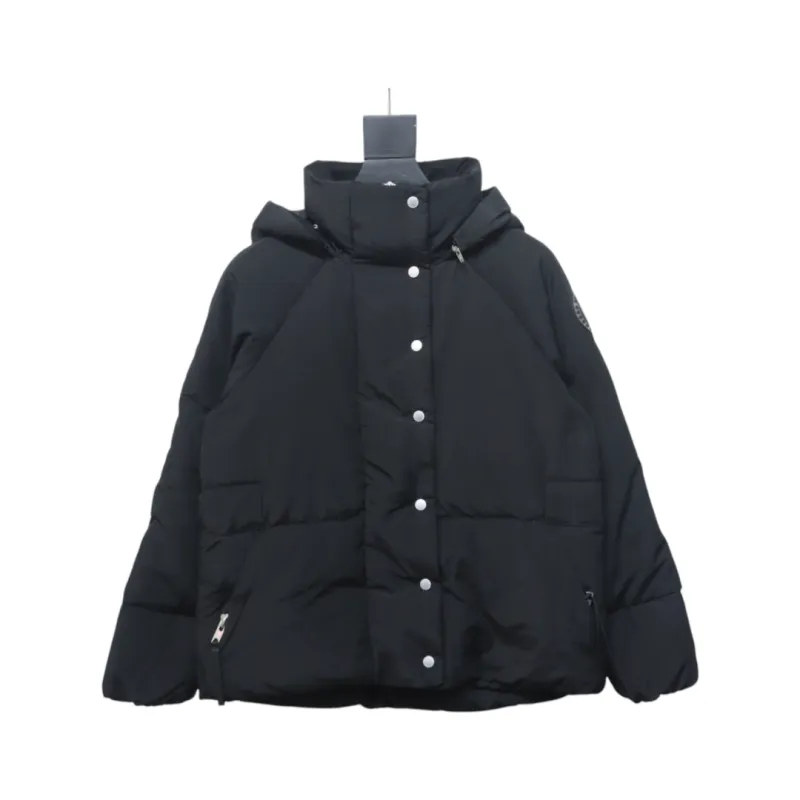 Canada Goose CG Cuffed Solid Color Zip Down Jacket Black 