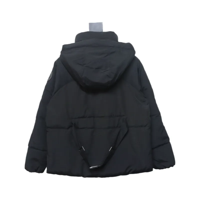 Canada Goose CG Cuffed Solid Color Zip Down Jacket Black 