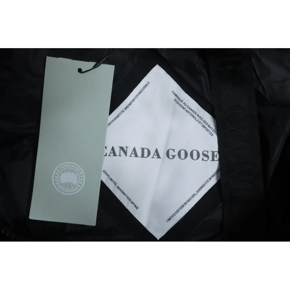 Canada Goose CG Cuffed Solid Color Zip Down Jacket Black 