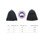 Canada Goose CG Cuffed Solid Color Zip Down Jacket Black 