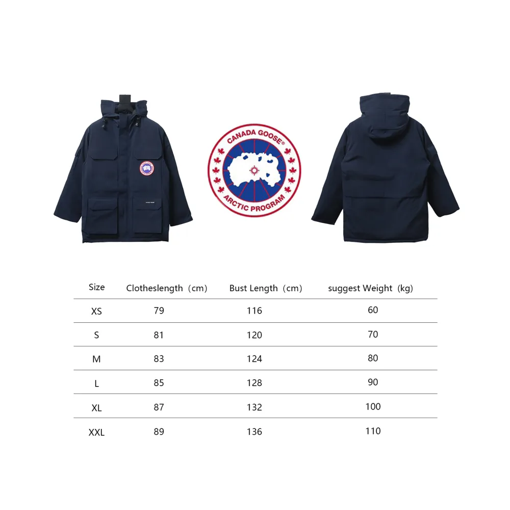 Canada Goose Down Jacket Navy  Blue