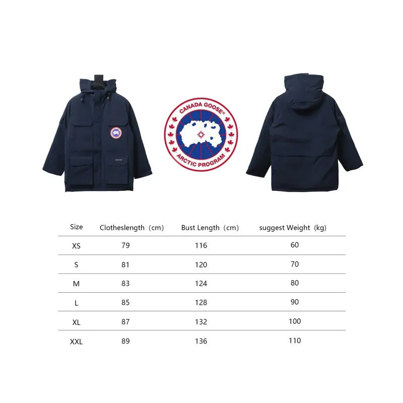 Canada Goose Down Jacket Navy  Blue