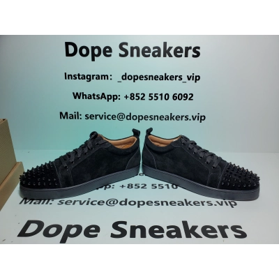 Christian Louboutin Louis Junior Spikes Flat Black 1130573CM53 02