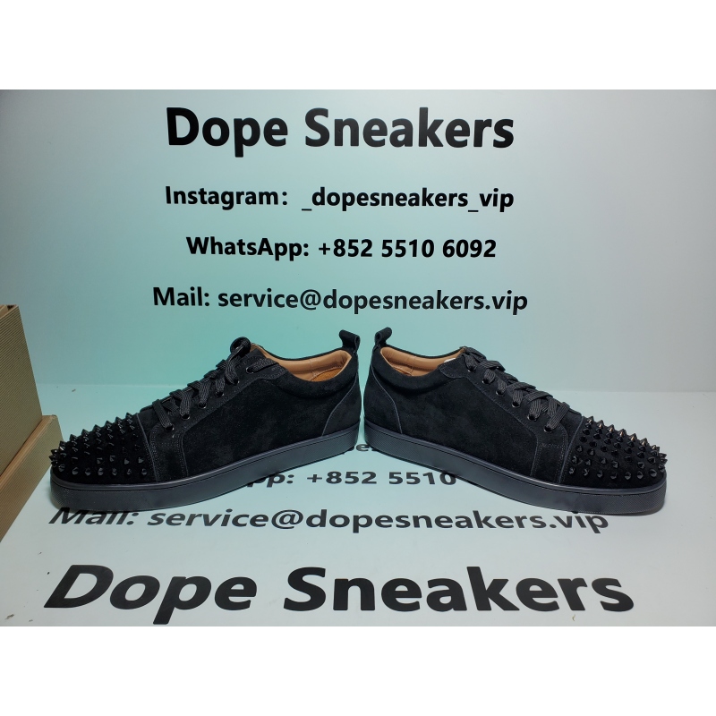 Christian Louboutin Louis Junior Spikes Flat Black 1130573CM53
