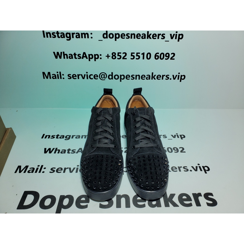 Christian Louboutin Louis Junior Spikes Flat Black 1130573CM53