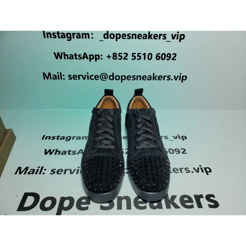 Christian Louboutin Louis Junior Spikes Flat Black 1130573CM53