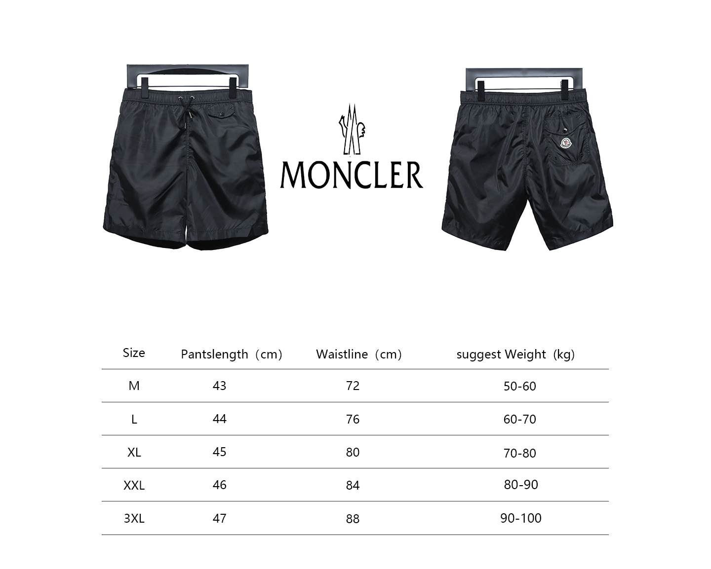 Moncler Classic Pocket Logo Woven Shorts Black