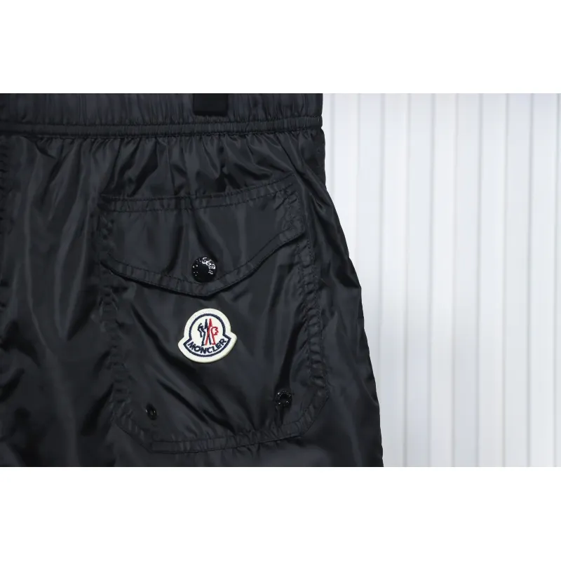 Moncler Classic Pocket Logo Woven Shorts Black