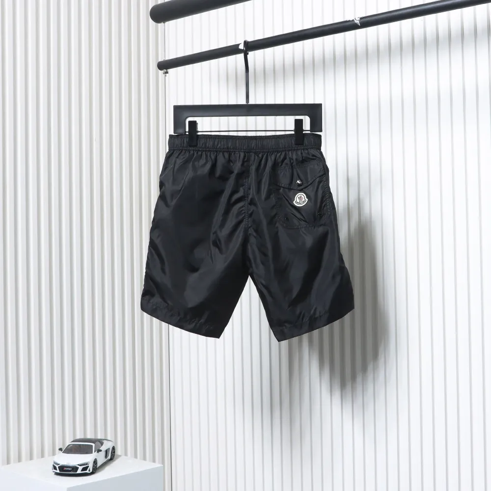 Moncler Classic Pocket Logo Woven Shorts Black