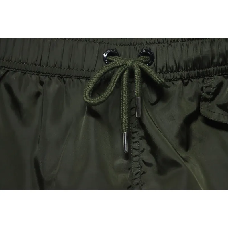 Moncler Classic Pocket Logo Woven Shorts Green