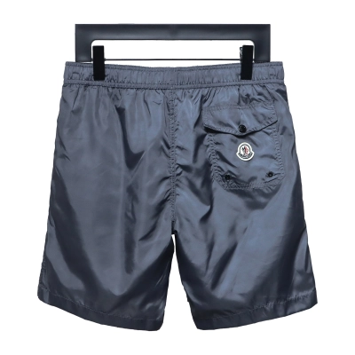 Moncler Classic Pocket Logo Woven Shorts Grey 01