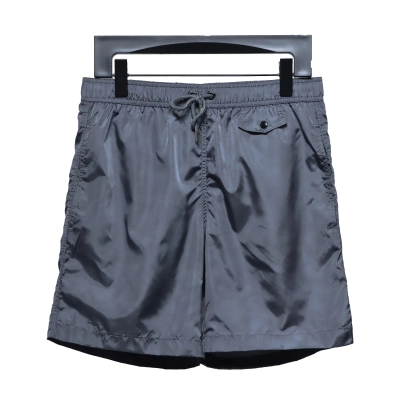 Moncler Classic Pocket Logo Woven Shorts Grey 02