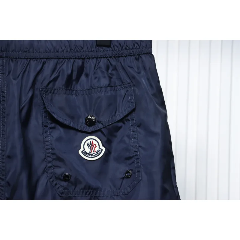 Moncler Classic Pocket Logo Woven Shorts Navy