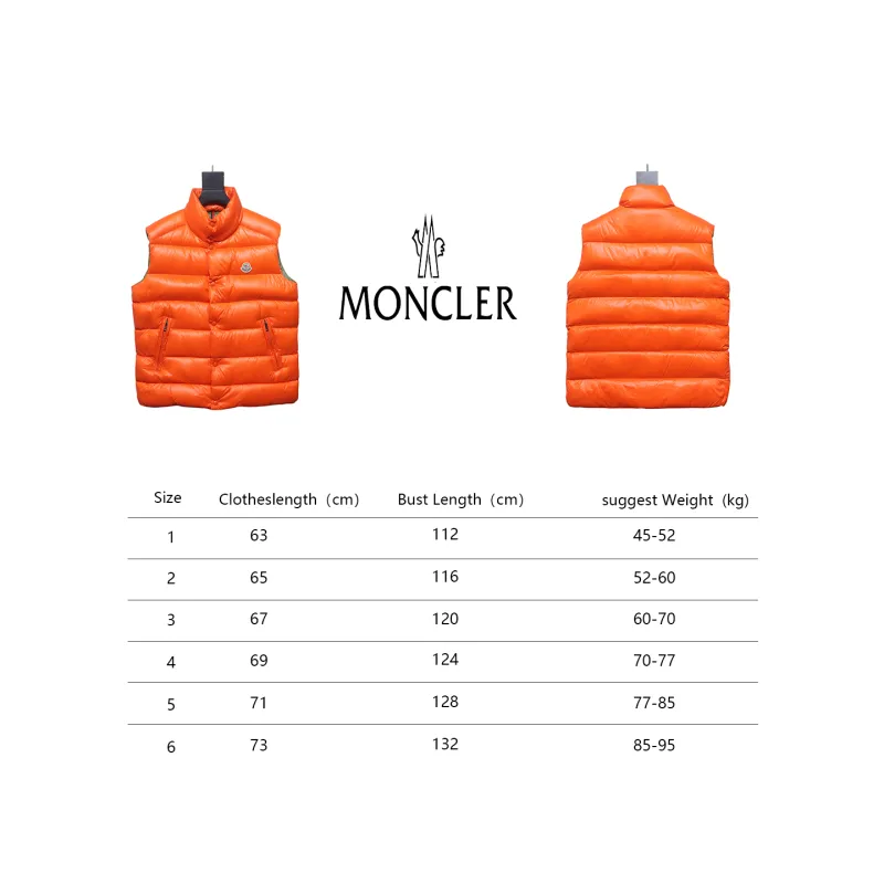 Moncler men's orange vest