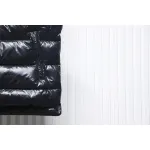 Moncler stand up vest black flocked label down