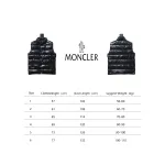 Moncler stand up vest black flocked label down